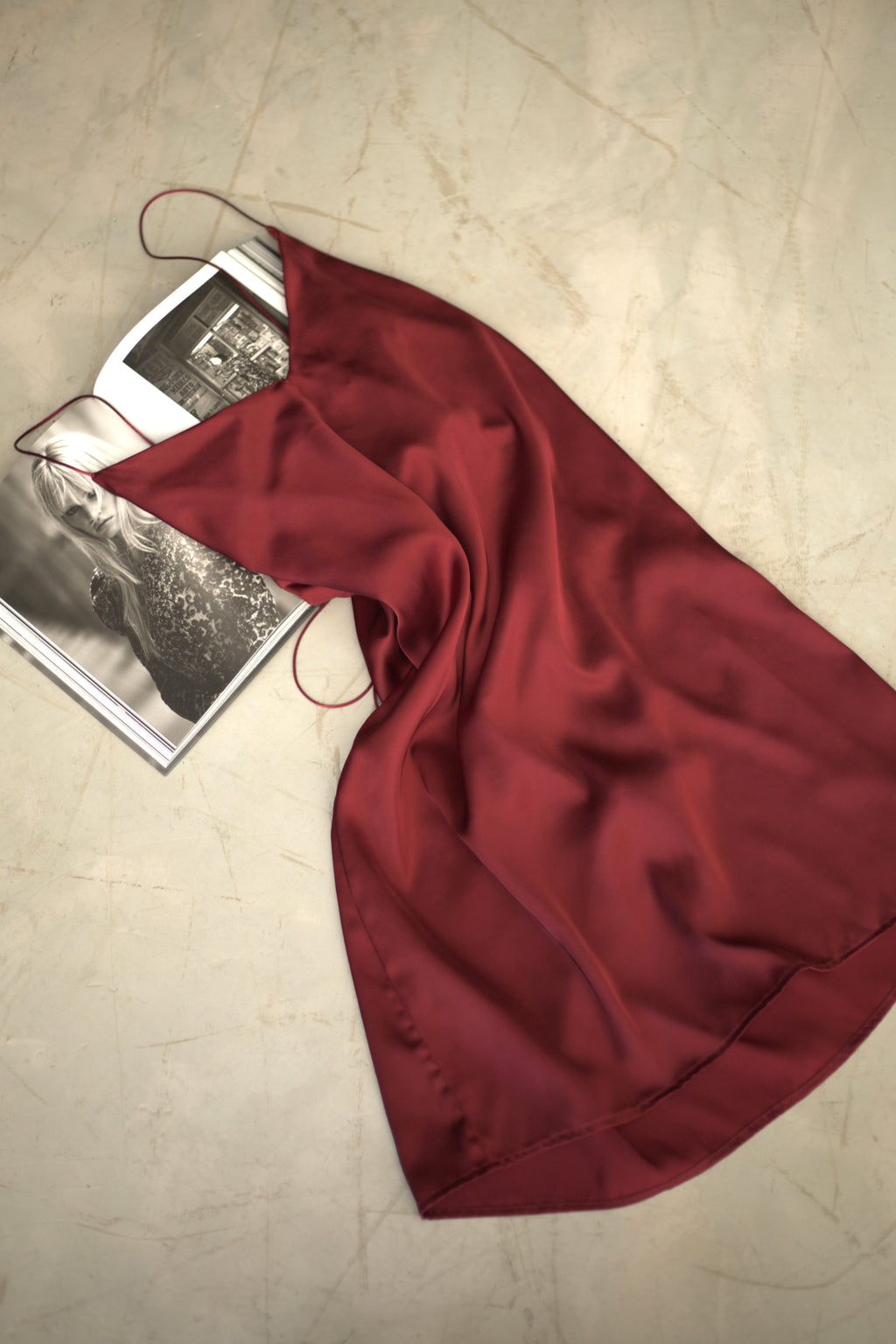 Slip Dress Curto - Cherry