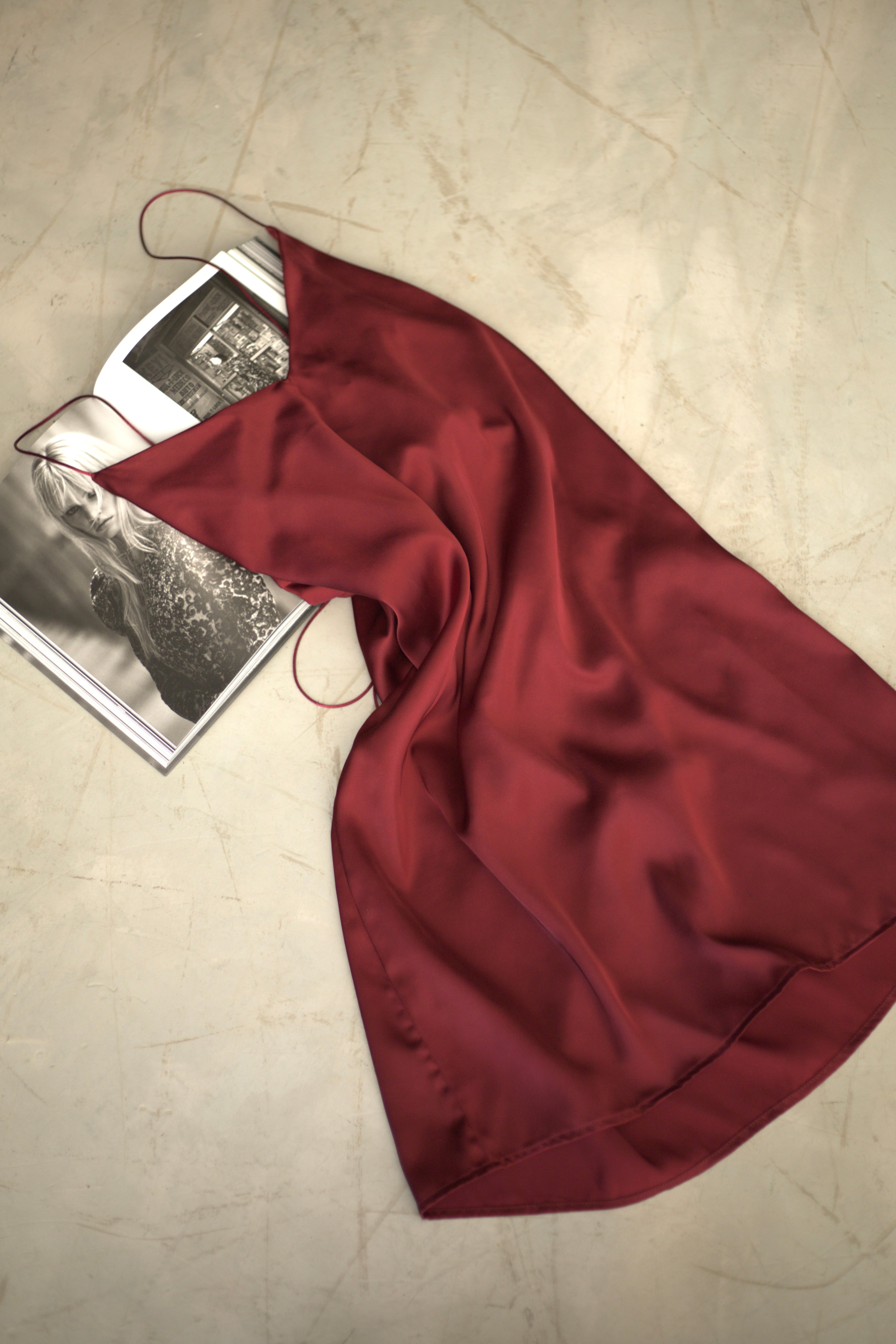 Slip Dress Curto - Cherry