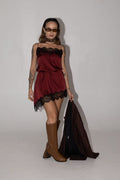 Slip Dress Verona - Cherry