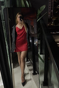 Slip Dress Curto - Vermelho