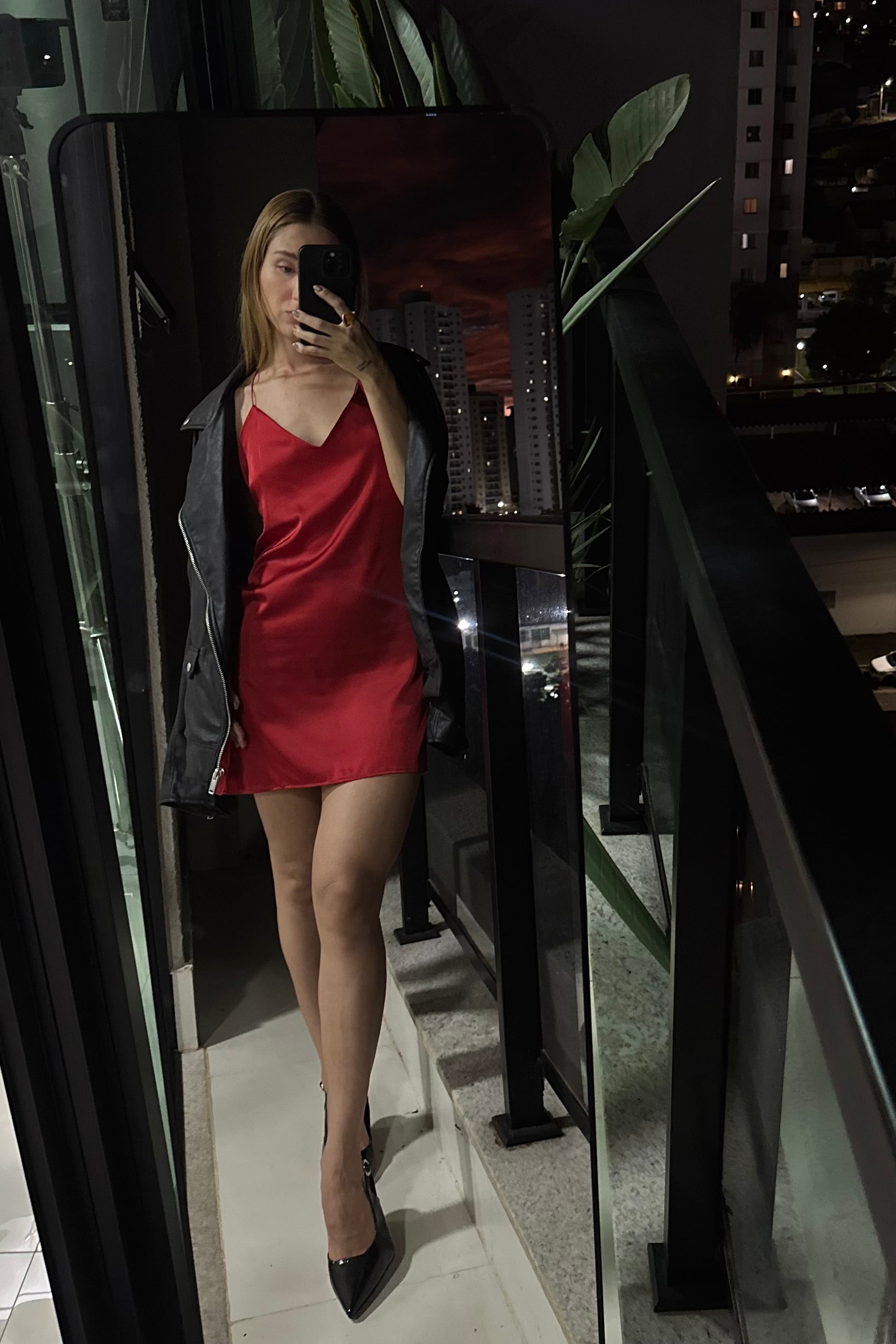 Slip Dress Curto - Vermelho
