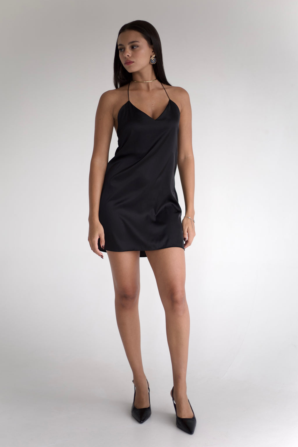 Slip Dress Curto - Preto