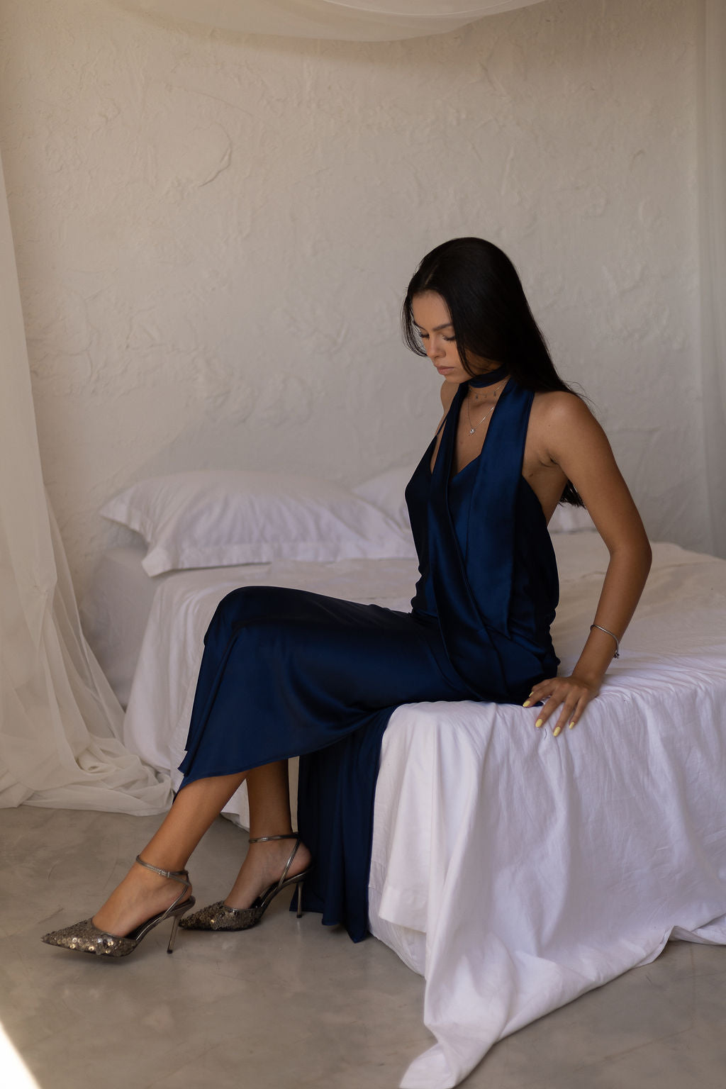 PRÉ VENDA Slip Dress  Dream - Azul Profundo