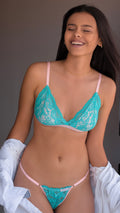 Conjunto Afrodite - Verde com Rose